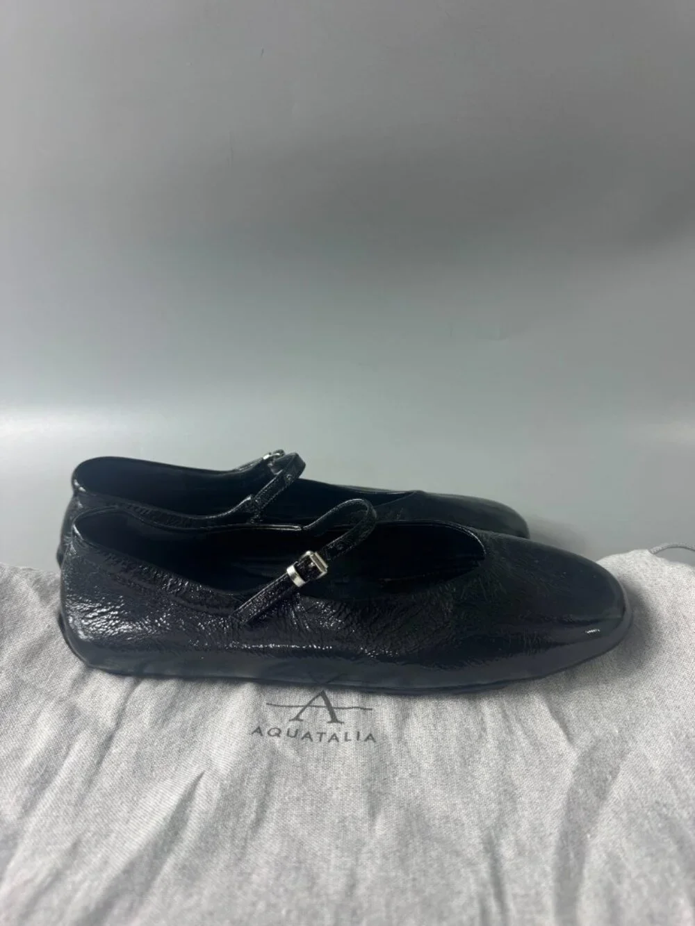 NWOT Aquatalia Black Patent Mary Jane, Size 6 1/2